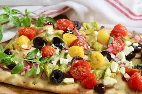 Mediterranean Feta Flatbread Recipe